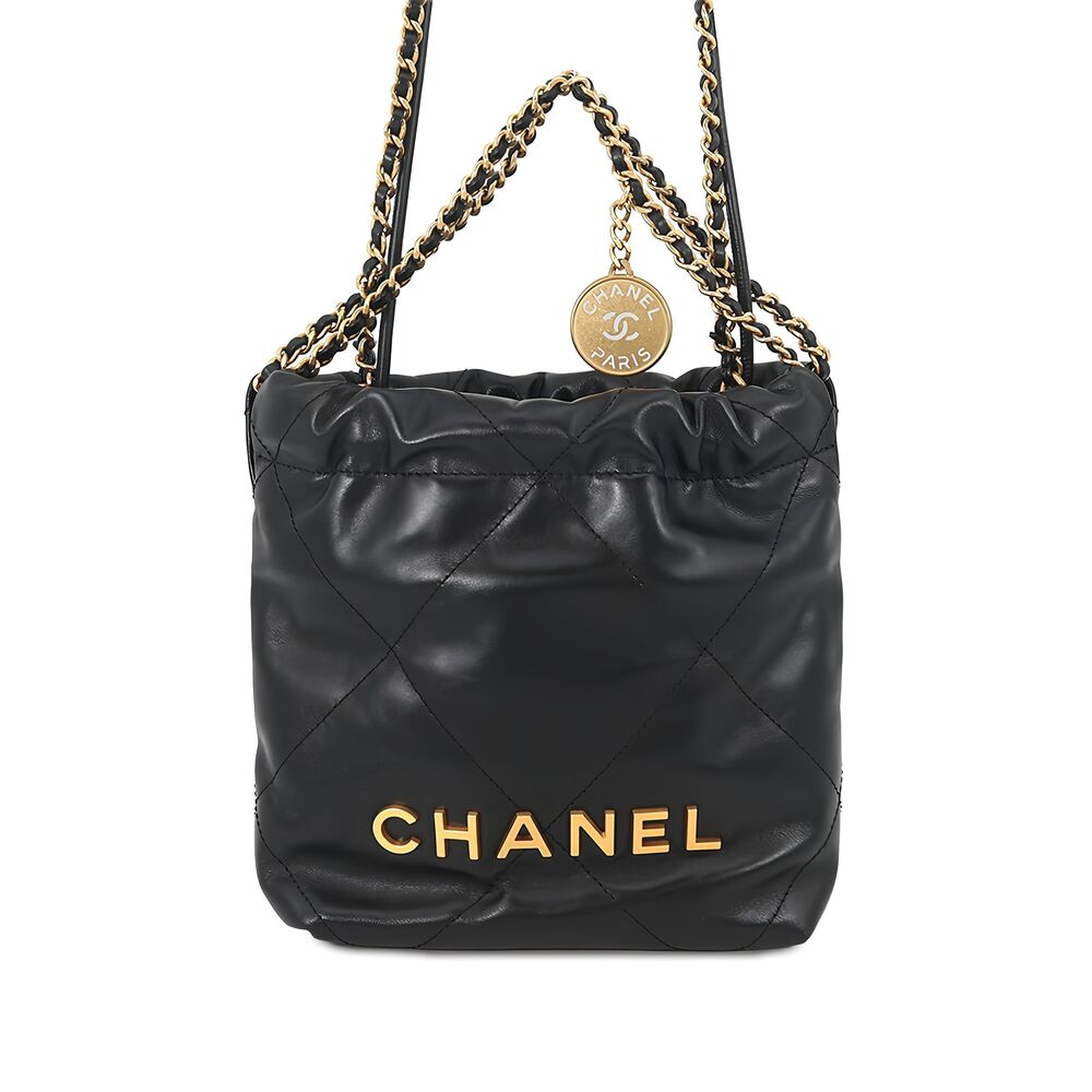 Pre-Loved Chanel Mini Shiny Calfskin 22 Handbag